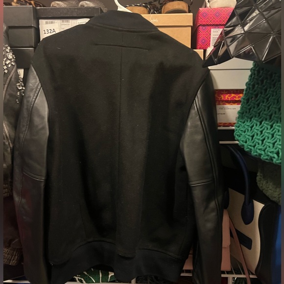 Givenchy Black Bomber jacket with leather sleeves and trim size Large. - Picture 5 of 5